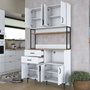 Hanah Home Armario Multiusos JE180 - 3403 Nogal y Blanco